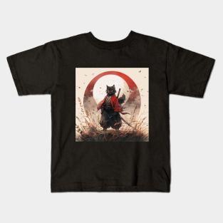 Samurai Cat Kids T-Shirt